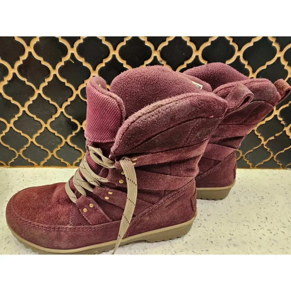 Sorel Meadow Suede Waterproof Winter Boots – Purple Dahlia – Women’s 6.5
